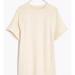 Madewell MWL Airyterry Sweatshirt Tee Dress Off White M